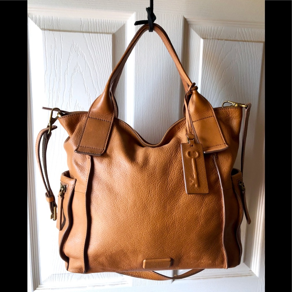 Fossil Emerson Caramel Brown Large Satchel